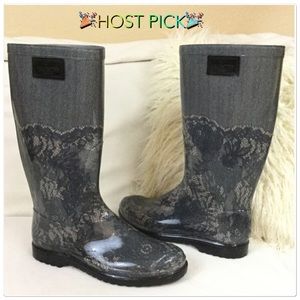Valentino BRAND NEW Lace print rain boots